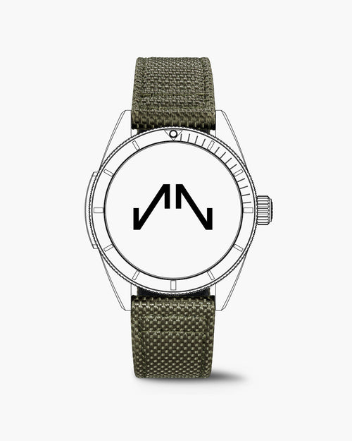 Khaki Nordura Fabric Adventure 22mm