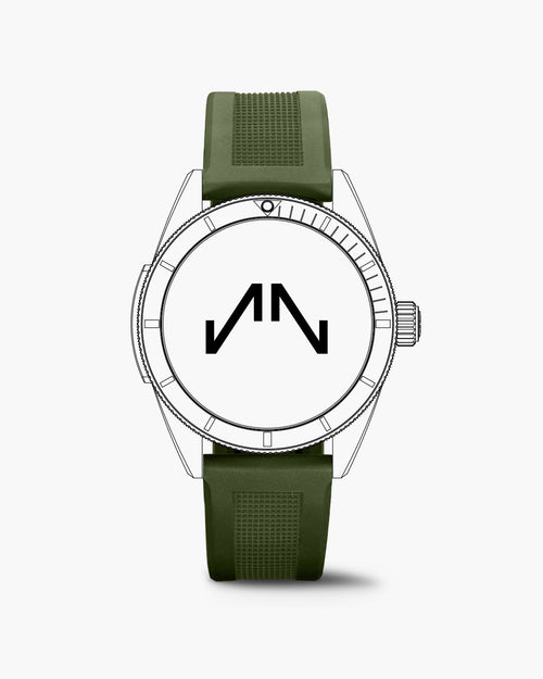 Khaki Rubber Adventure 22mm