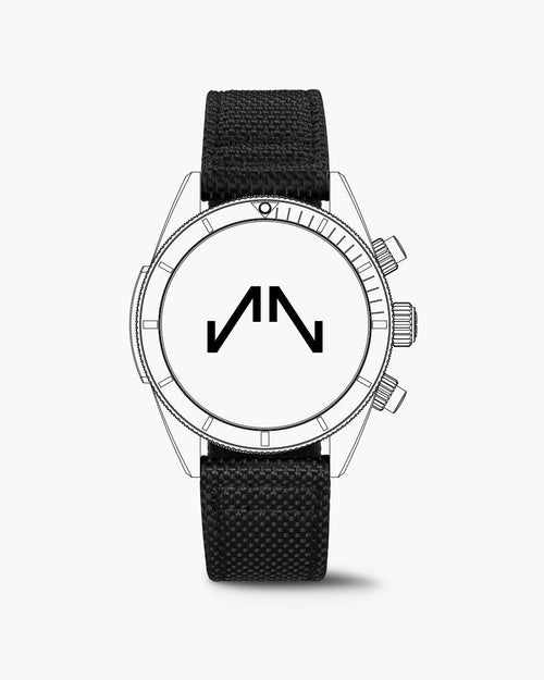Black Nordura Fabric Adventure 22mm