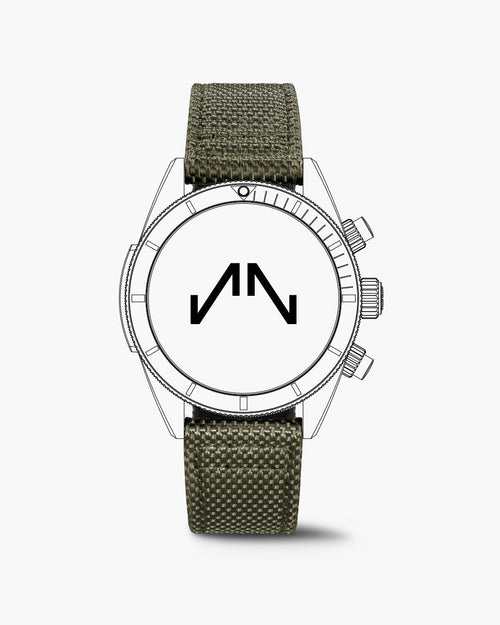Khaki Nordura Fabric Adventure 22mm