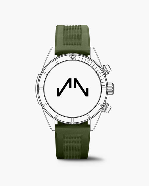 Khaki Rubber Adventure 22mm