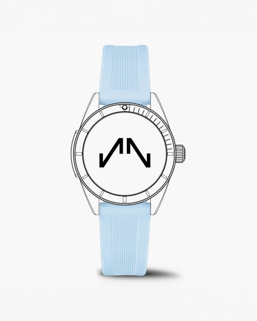 Light Blue Rubber Adventure 18mm