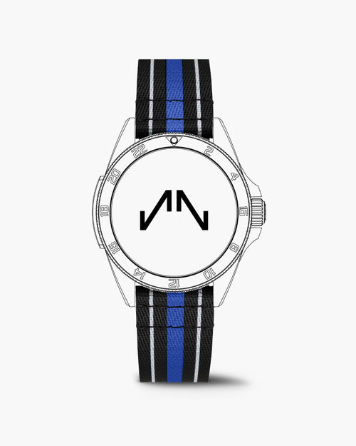 Blue Nato Rubber 20mm