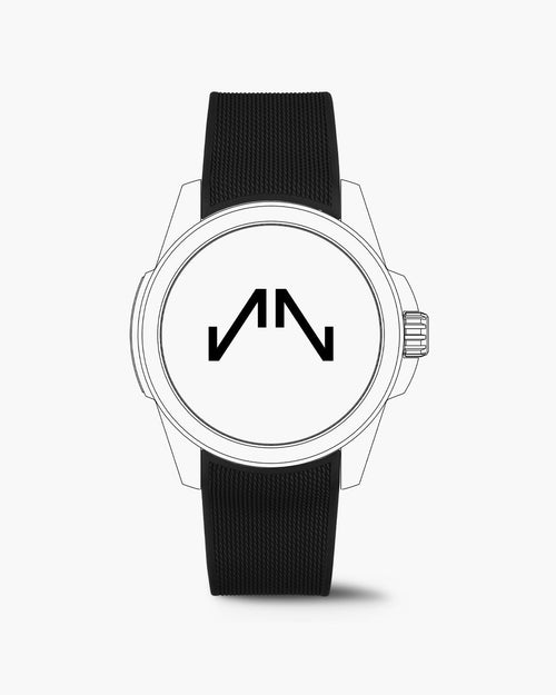 Black Mesh Rubber 22mm
