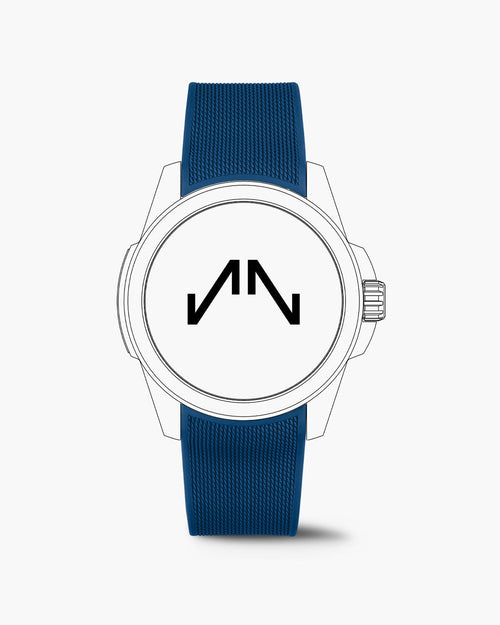 Blue Mesh Rubber 22mm