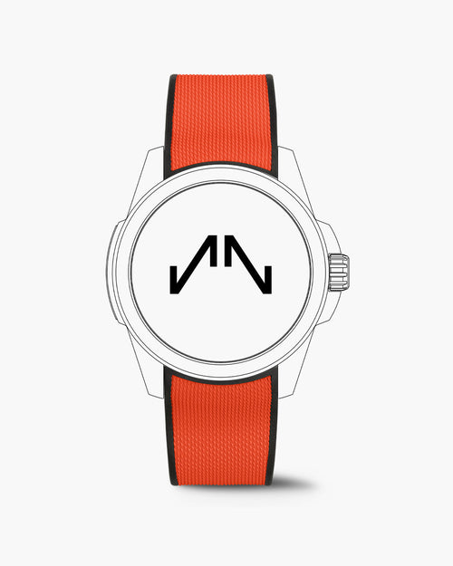 Coral Red Mesh Rubber 22mm